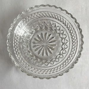 Vintage Cut Glass Candy or Relish Dish